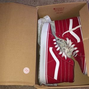 Red High-Top Vans